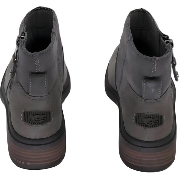 UGG Women's Harrison Zip Leather Fashion Boot, Thunder Cloud, Size 5 - Picture 3 of 6